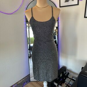 Elegant Gray Sleeveless Dress